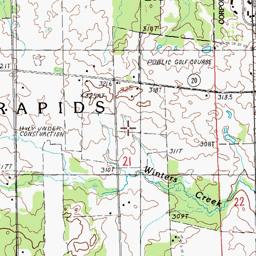 Topographic Map of New Directions High School, MI