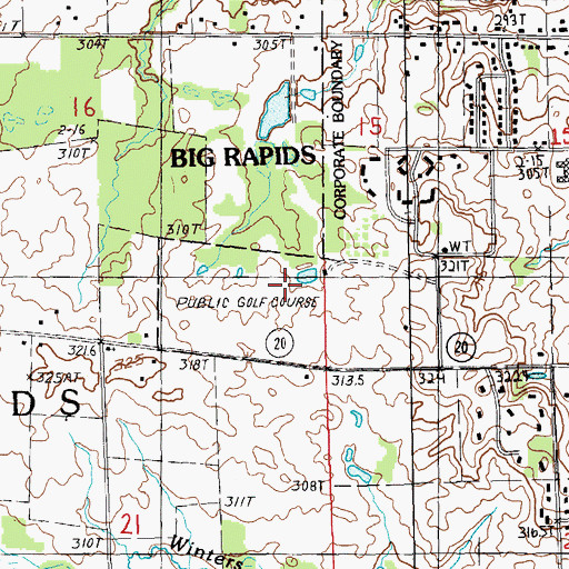 Topographic Map of Katke Golf Course, MI