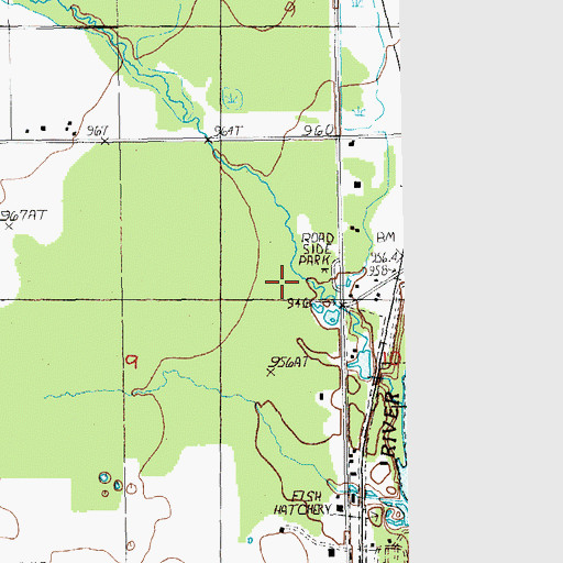 Topographic Map of Haymarsh Lake State Game Area-Paris Unit, MI