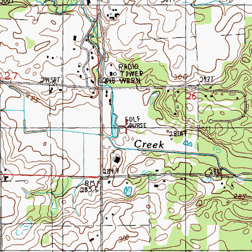 Topographic Map of Falcon Head Golf Club, MI