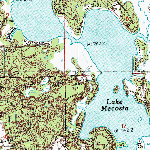 Topographic Map of Saint Ives Golf Club, MI