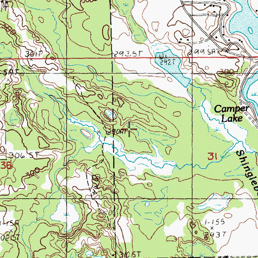 Topographic Map of Tullymore Golf Course, MI