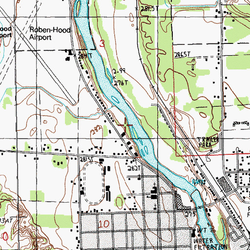 Topographic Map of Supervisors Park, MI