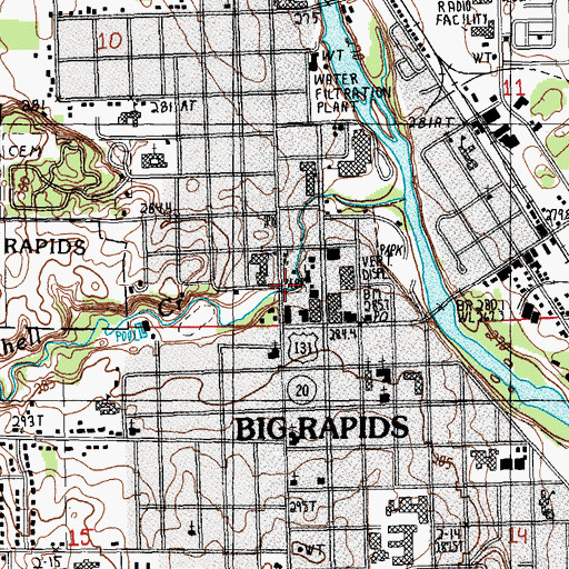 Topographic Map of Mitchell Creek Park, MI