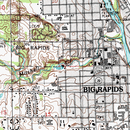 Topographic Map of Fairman Community Pool, MI