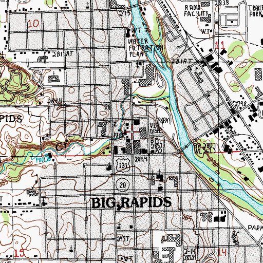 Topographic Map of Pocket Park, MI