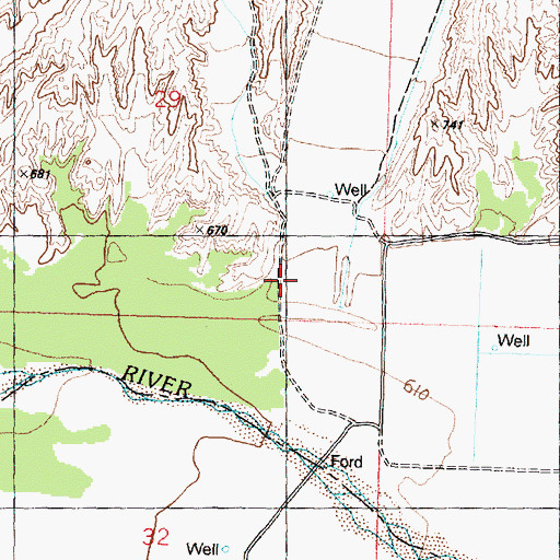 Topographic Map of Castaneda Wash, AZ