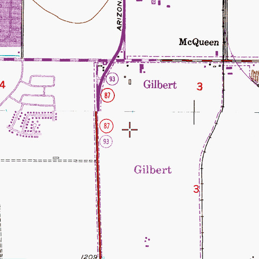 Topographic Map of Vista Alegre, AZ