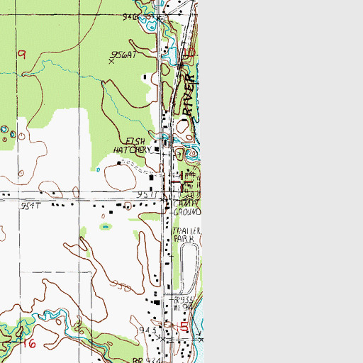 Topographic Map of Paris Park, MI