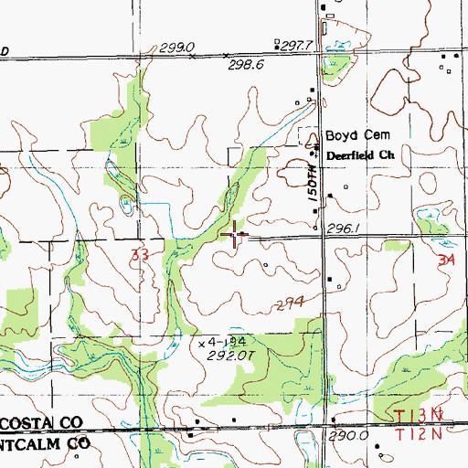 Topographic Map of Marne United Methodist Church, MI