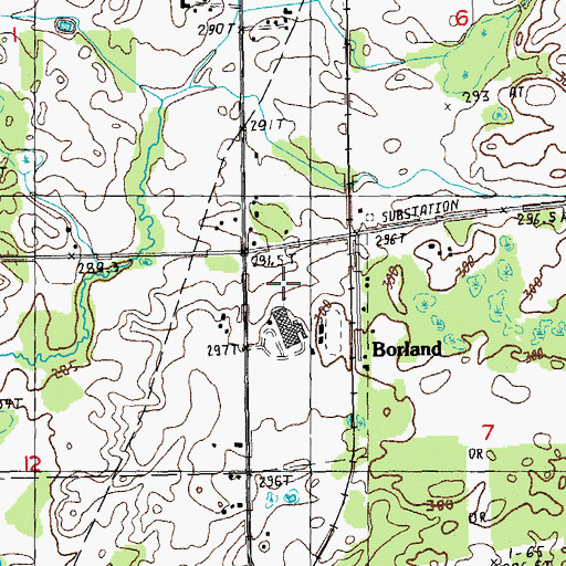 Topographic Map of Walton Erickson Public Library, MI