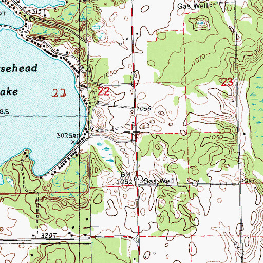 Topographic Map of Holiday Terrace Mobile Home Park, MI