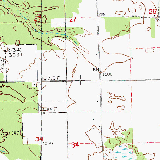 Topographic Map of Wesleyan Holiness Campground, MI