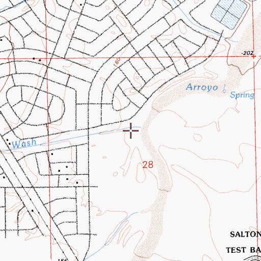 Topographic Map of Zenas Wash, CA