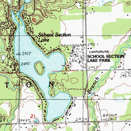 Topographic Map of Negro Settlers Historical Marker, MI