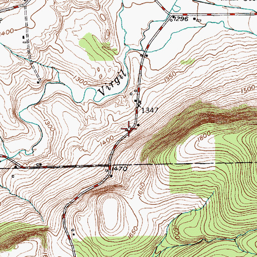 Topographic Map of Saltsman Dairy Farm, NY