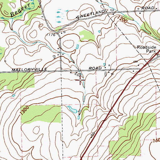 Topographic Map of Chflocie Farms, NY