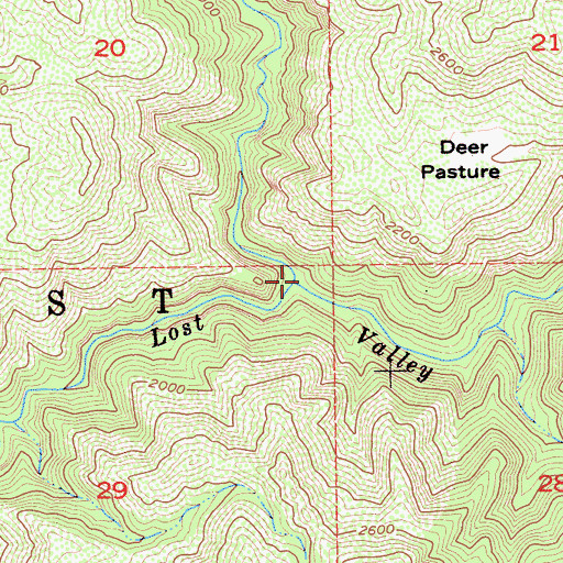 Topographic Map of Zigzag Creek, CA