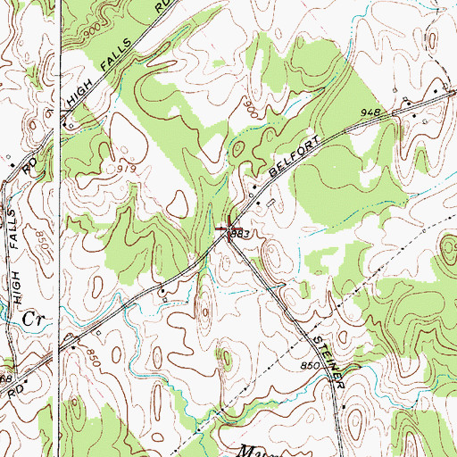 Topographic Map of Henry School (historical), NY