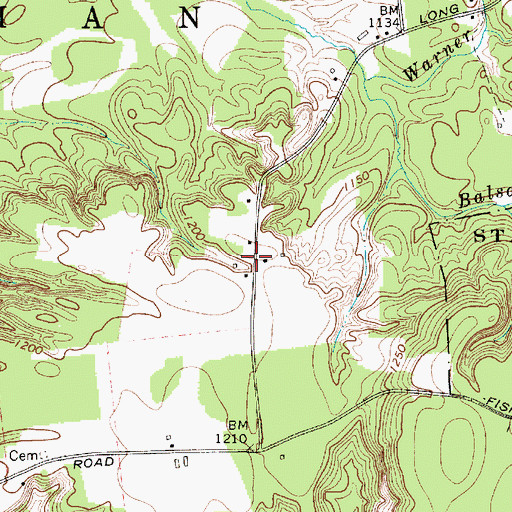 Topographic Map of Sweet School (historical), NY