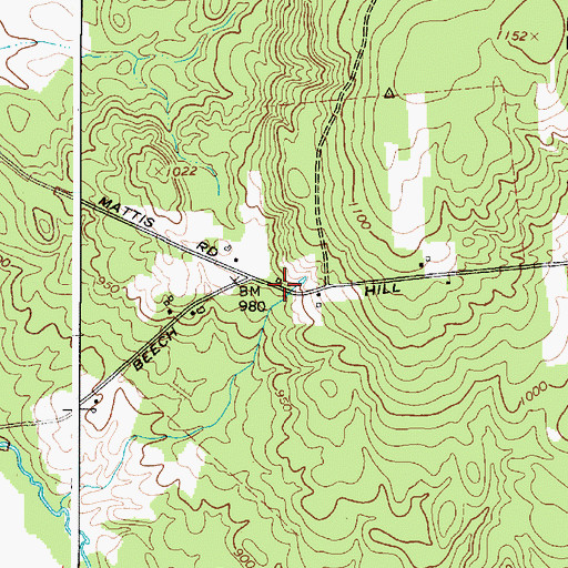Topographic Map of Beech Hill School (historical), NY