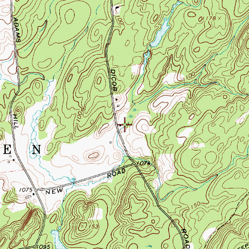 Topographic Map of Dicob School (historical), NY