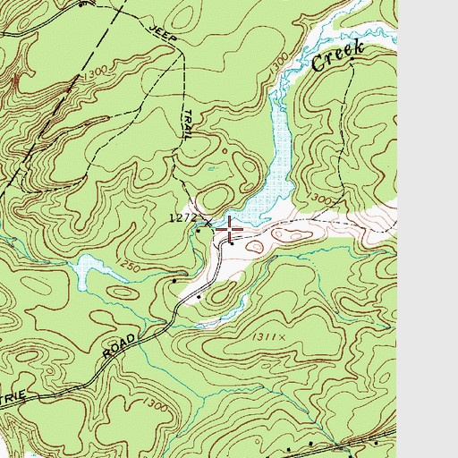 Topographic Map of Petries Mill (historical), NY