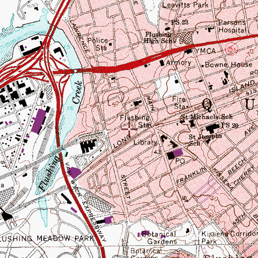 Topographic Map of Bland Community Center, NY