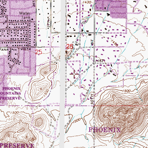 Topographic Map of Vista del Cerro, AZ