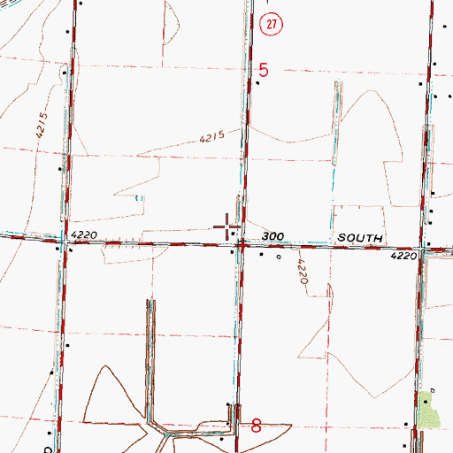 Topographic Map of J 27 F Lateral, ID