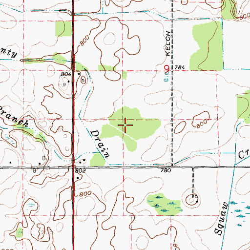 Topographic Map of Greenbrier Golf Club, MI