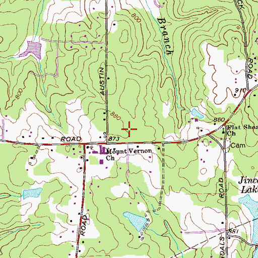 Topographic Map of Austin Road Elementary School, GA