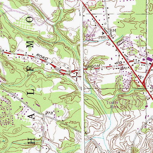Topographic Map of Bens Greenhouse, NY