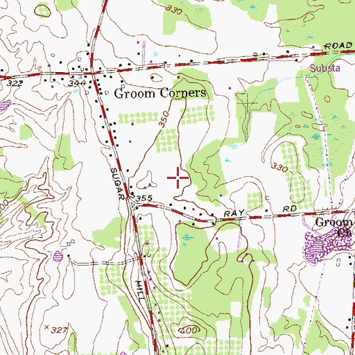 Topographic Map of Lawrence Tree Farm, NY