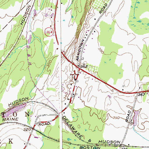 Topographic Map of Maple Hill Farm, NY