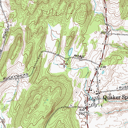 Topographic Map of Ruckytucks Farm, NY