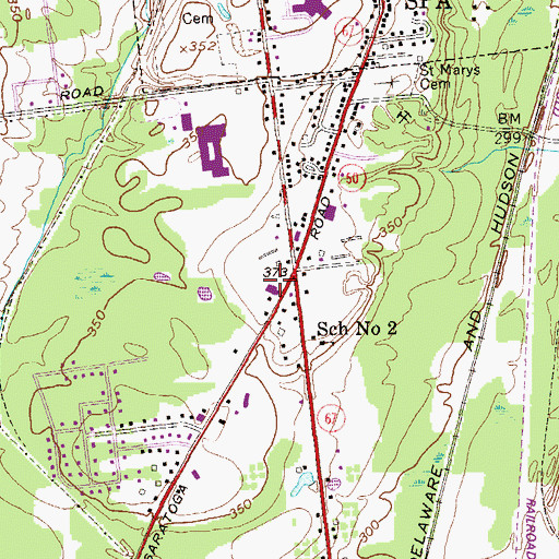 Topographic Map of Toadflax Nursery, NY