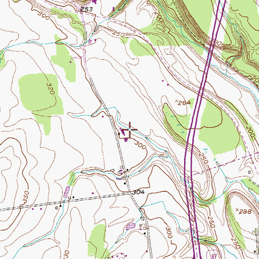 Topographic Map of Roerig Farms, NY