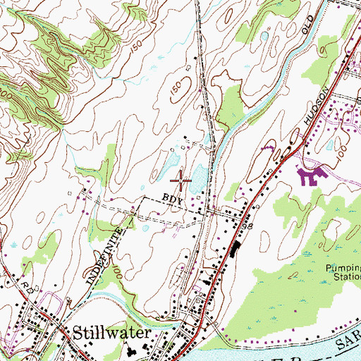 Topographic Map of Edgewater Farm, NY