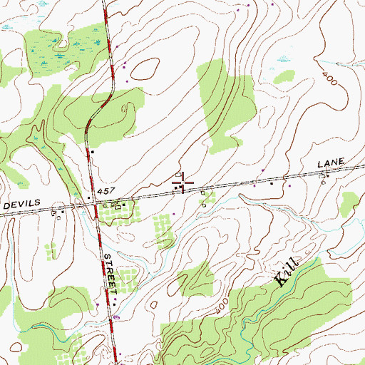 Topographic Map of Seeping Springs Farm, NY