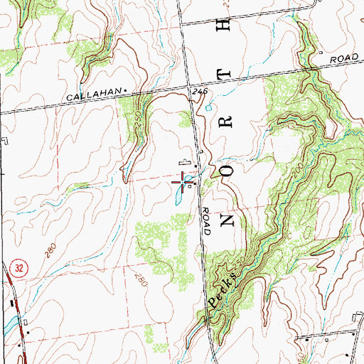 Topographic Map of Thomas Poultry Farm of Schuylerville, NY