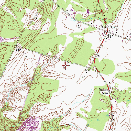 Topographic Map of Willow Wood Farm, NY