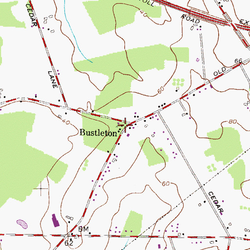 Topographic Map of Providence Presbyterian Church, NJ