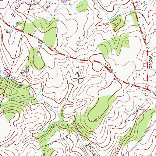 Topographic Map of Loblolly Farm, MD