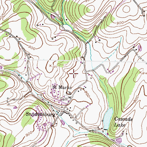 Topographic Map of Spring Hill Farm, MD