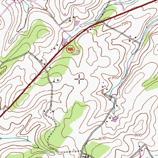 Topographic Map of Sunnyside Farms, MD