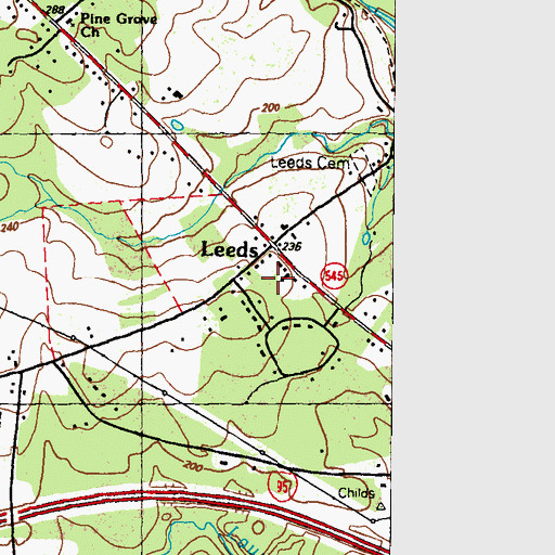 Topographic Map of Larsons Farm And Nursery, MD