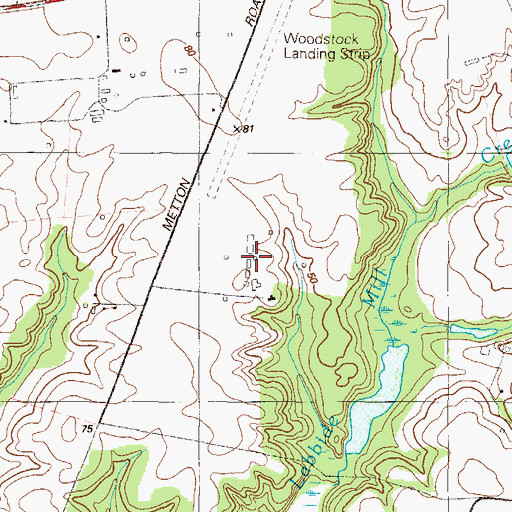Topographic Map of Unicorn Farms, MD