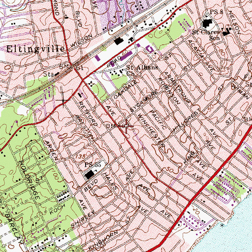 Topographic Map of Calvary Assembly of God Church, NY