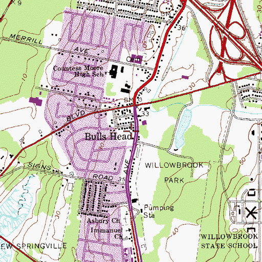 Topographic Map of Calvary Korean Church, NY